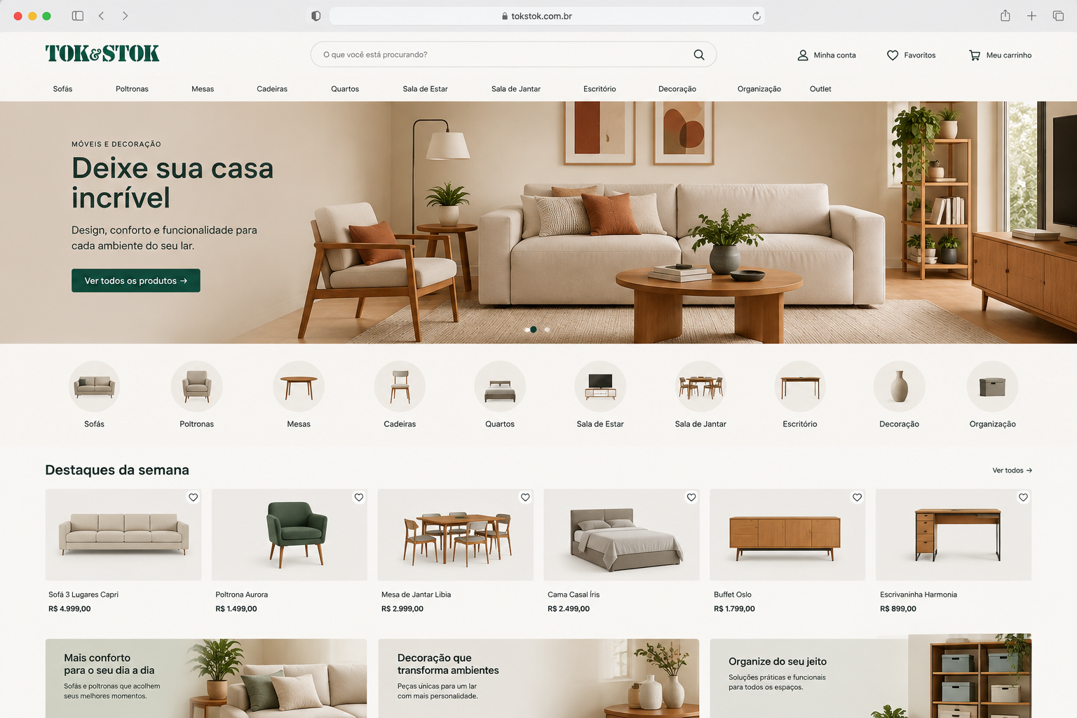 Website tokstok.com.br