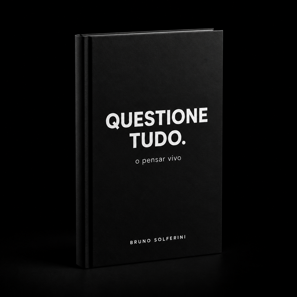 Mockup do livro Questione Tudo