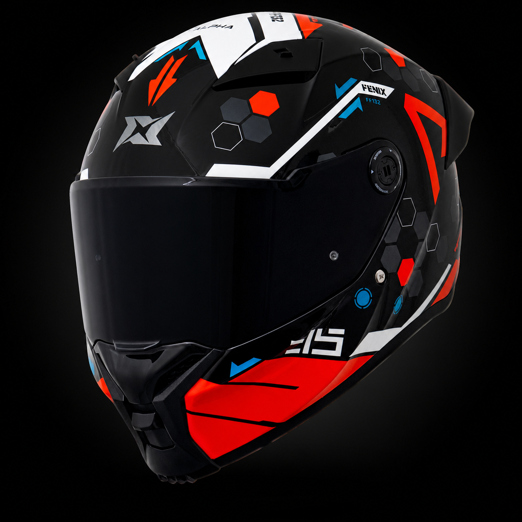 Capacete AXXIS Fenix Alpha B5 Red Gloss - Vista Frontal