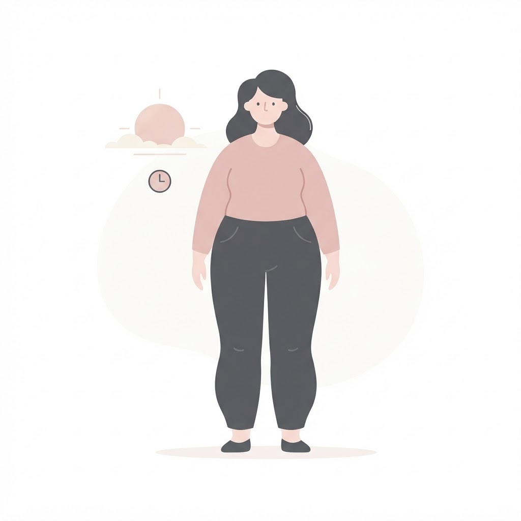 Ilustração médica: Inchaço que piora no fim do dia