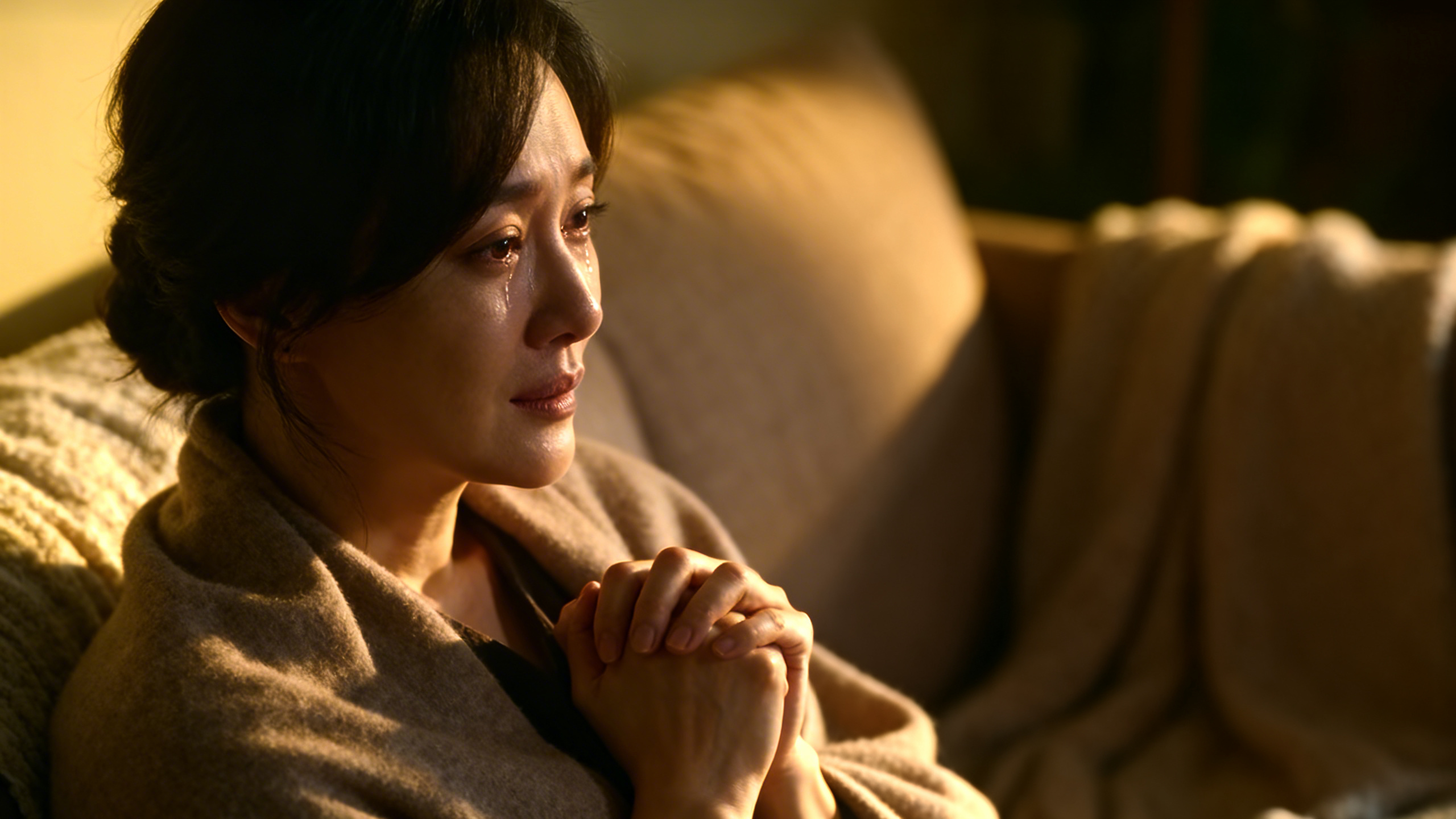 Mulher emocionada acolhimento e cura