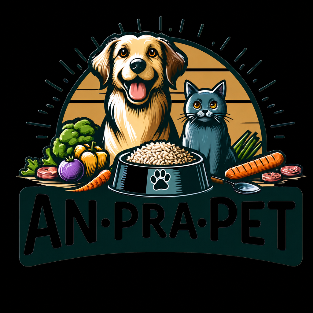 Logo AN•PRA•PET com cão, gato e vegetais