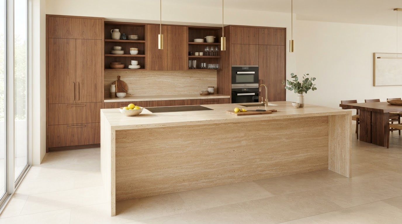 Bancada Travertino Romano