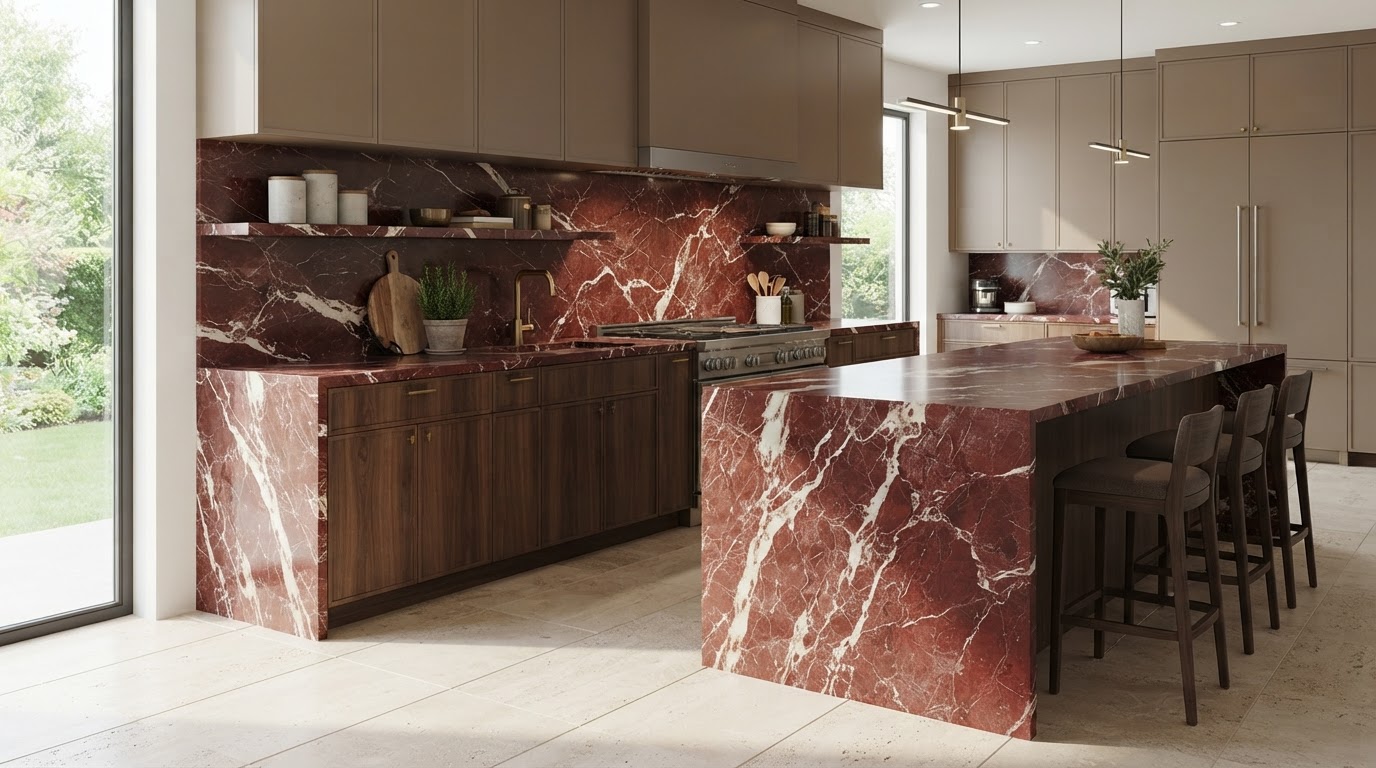 Bancada Mármore Rosso Verona
