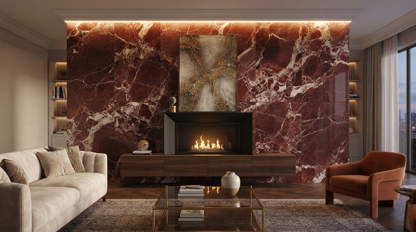 Painel Mármore Rosso Verona