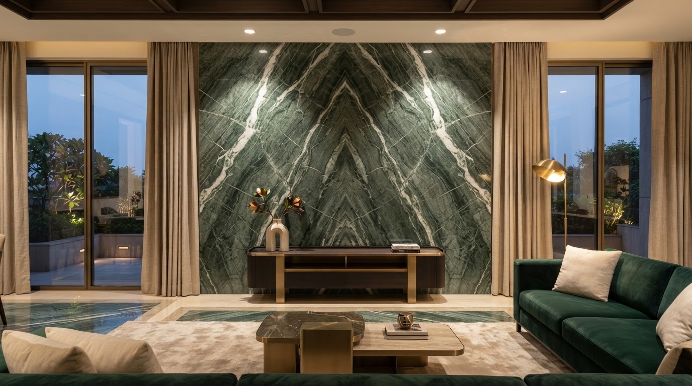 Painel Mármore Verde Alpi