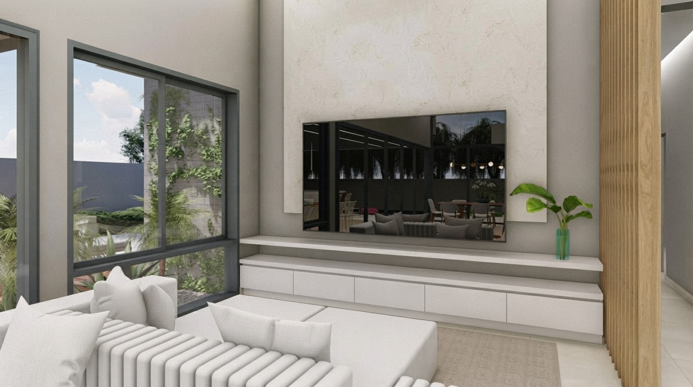 Ambiente de estar — obra Molina Construções