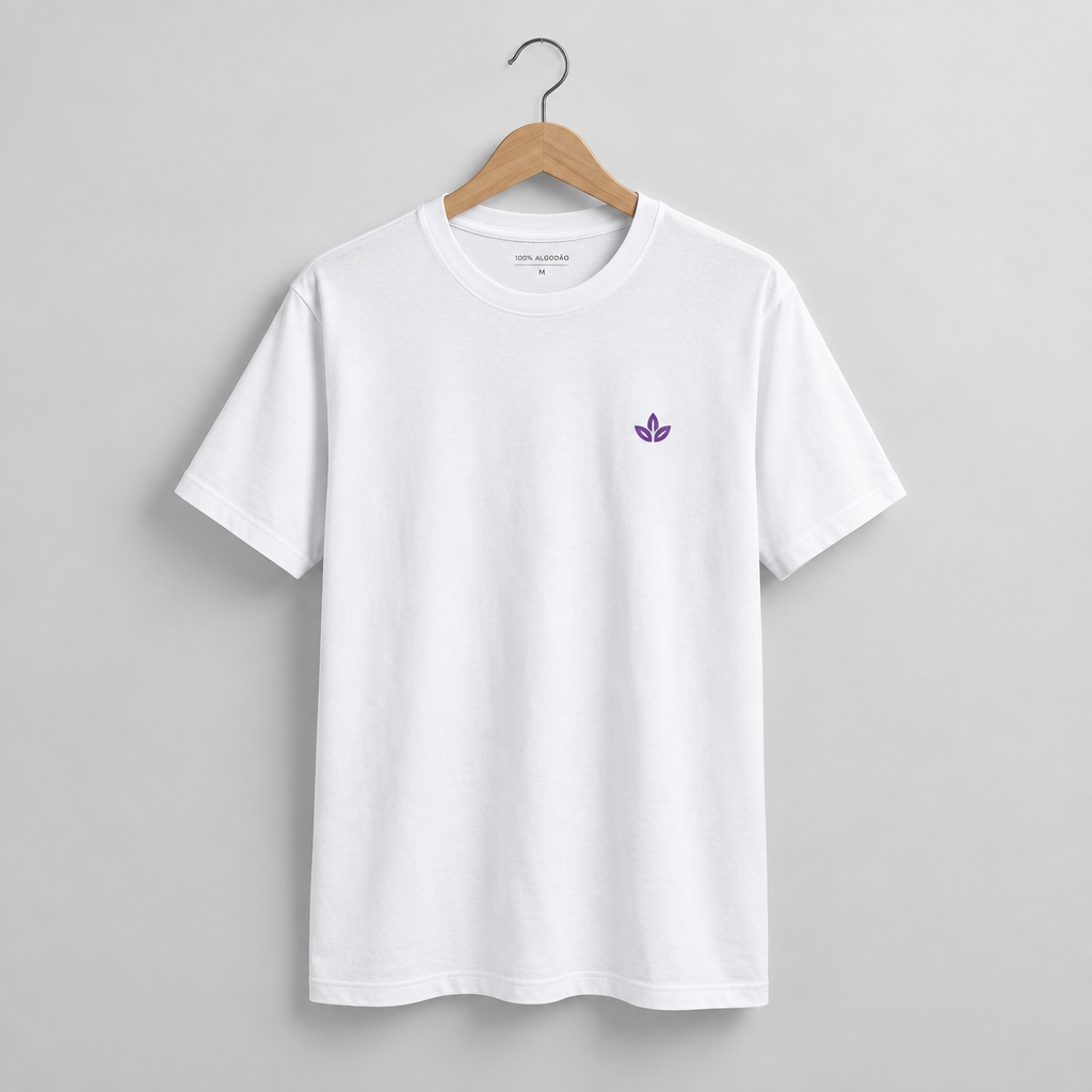 Camiseta Corporativa com Logo Roxo
