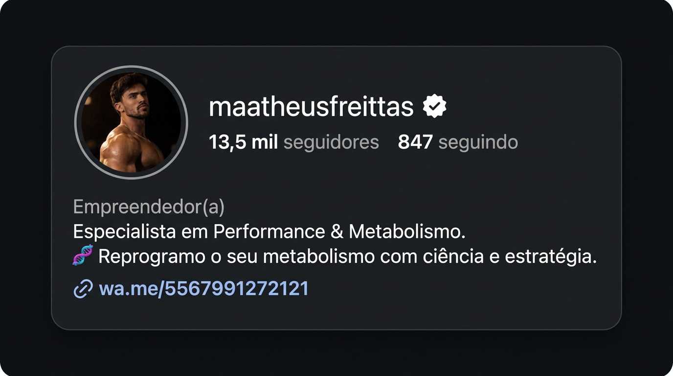 Perfil de Matheus Freitas no Instagram