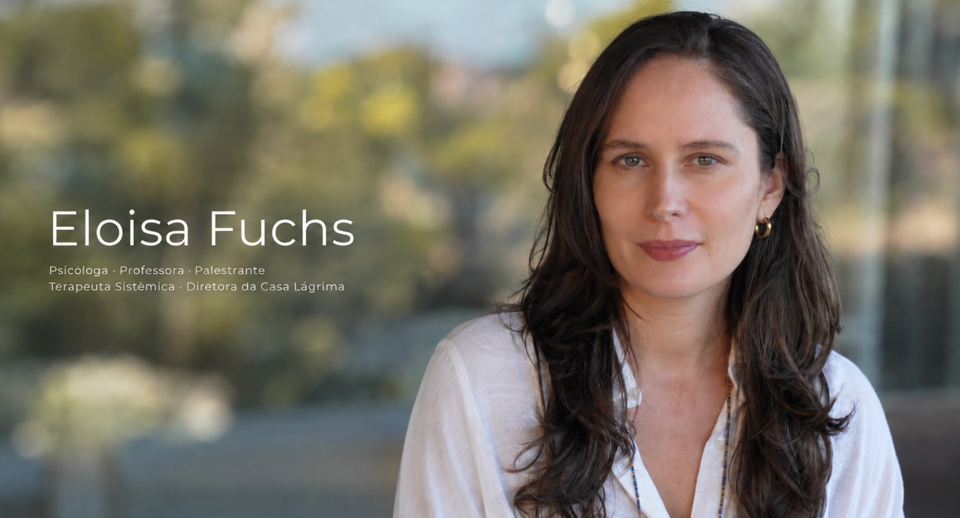Eloisa Fuchs — Graduada em Psicologia, Professora e Palestrante, Terapeuta Sistêmica, Diretora da Casa Lágrima