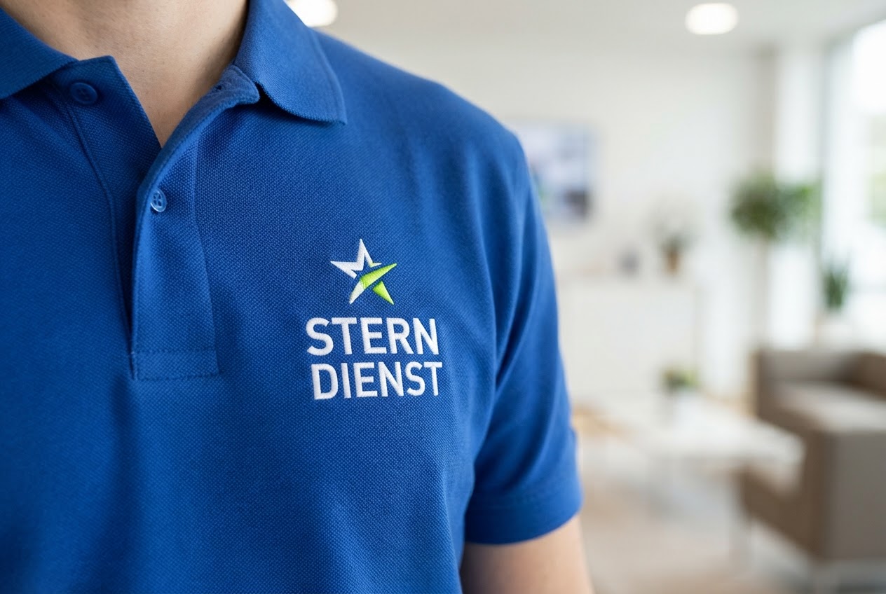 Detailaufnahme STERN DIENST Polo mit Stern-Logo