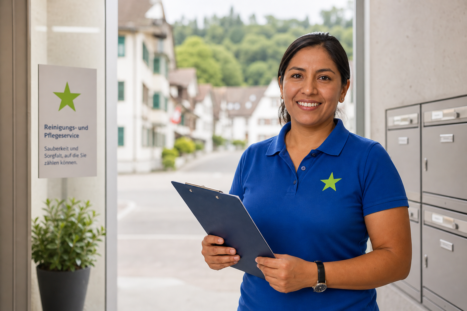 Mitarbeiterin von STERN DIENST bei der Arbeit