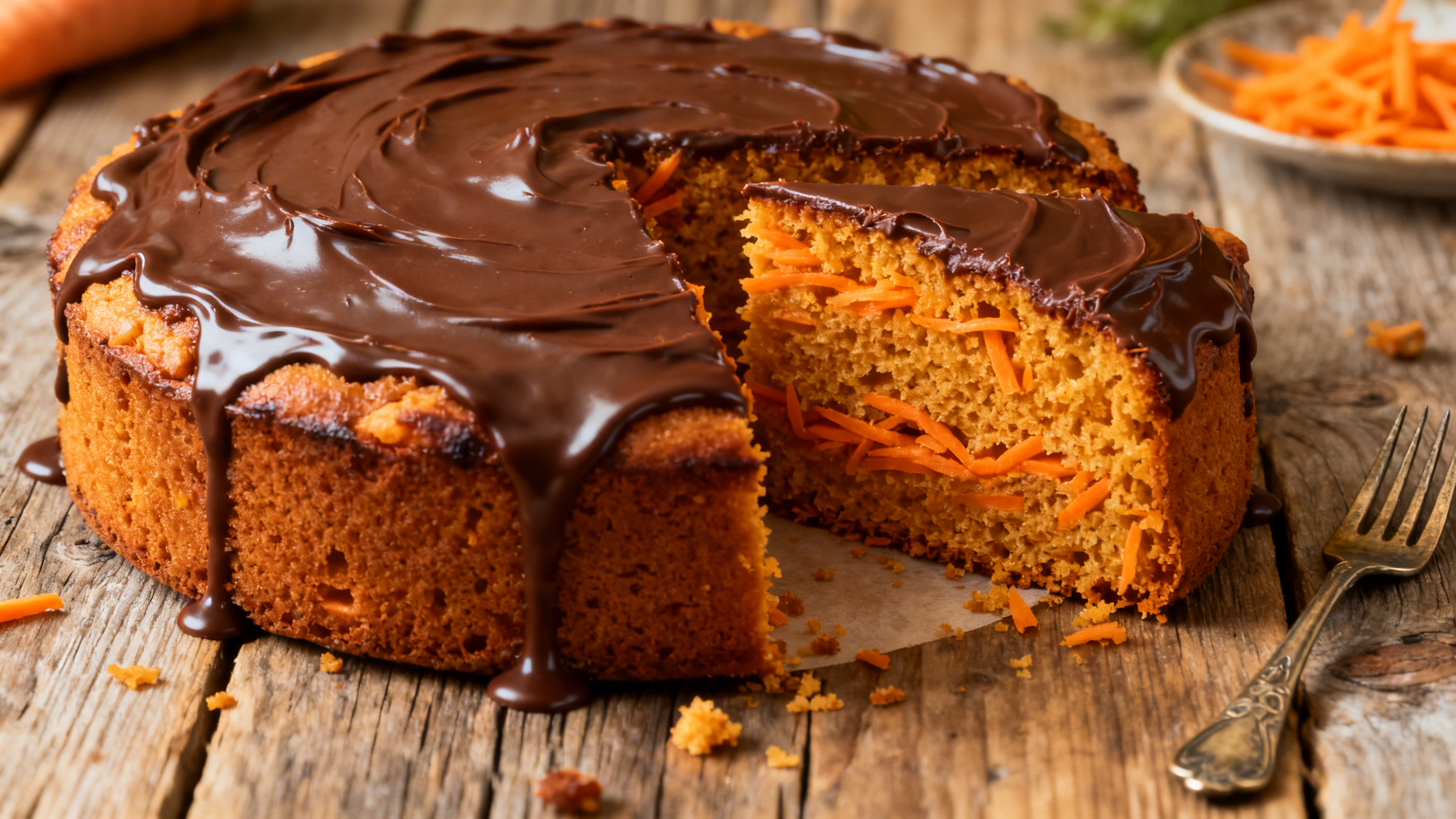 Bolo de Cenoura Fresco e Delicioso