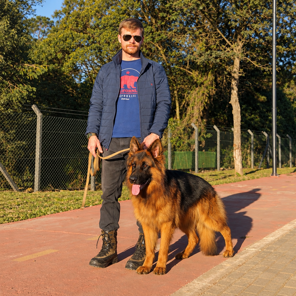 Jean Bristot, sócio e responsável pela socialização dos cães