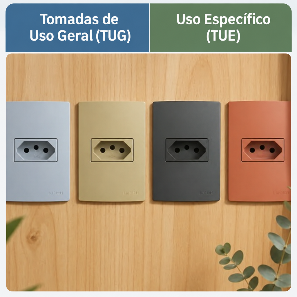 Tomadas de Uso Geral (TUG) e Uso Específico (TUE)