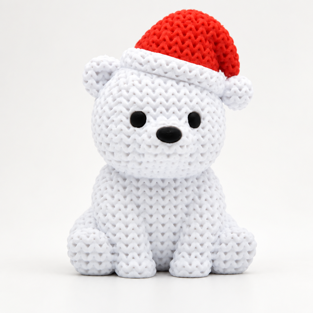 Urso Polar estilo tricô em impressão 3D