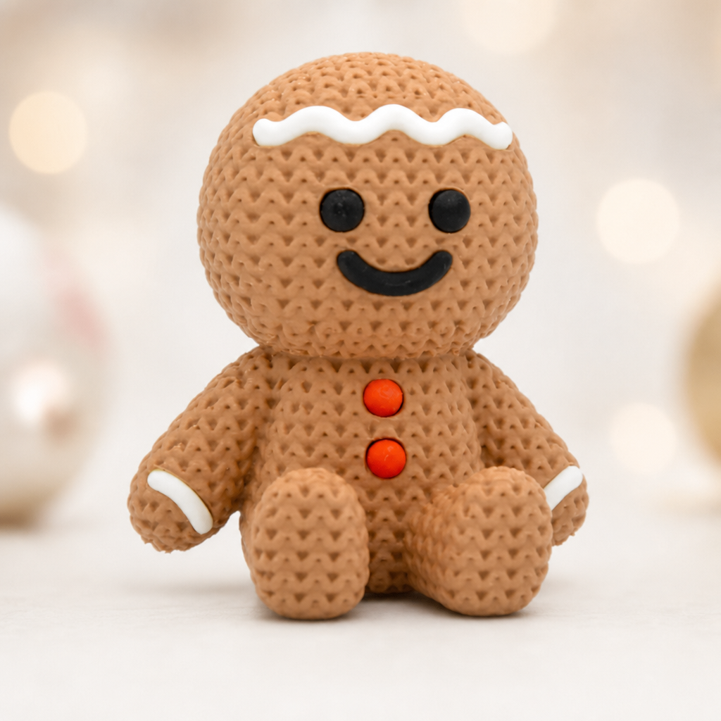 Boneco de Gengibre estilo tricô em impressão 3D
