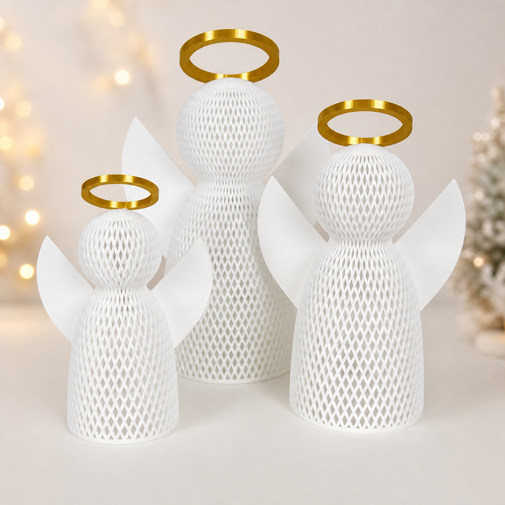 Anjo Luminária que acompanha vela para iluminar em impressão 3D